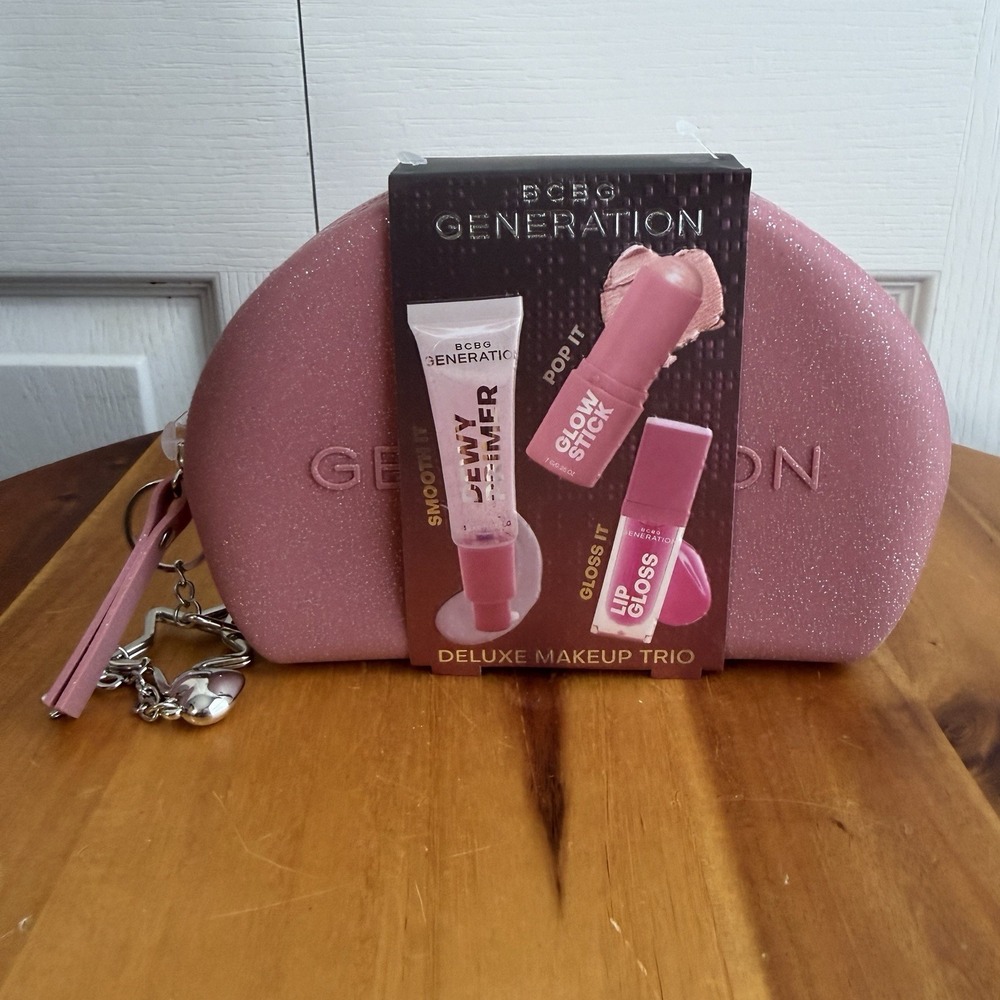 BCBGeneration Deluxe Makeup Trio NEW Lip Gloss Glow Stick Dewy Primer Gifts